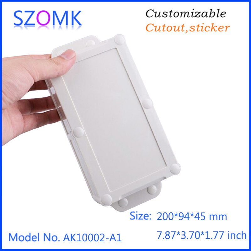 ABS plastic enclosure IP68 waterproof PCB holder box housing for electronics and power supply AK10002-A1 200*94*45 mm