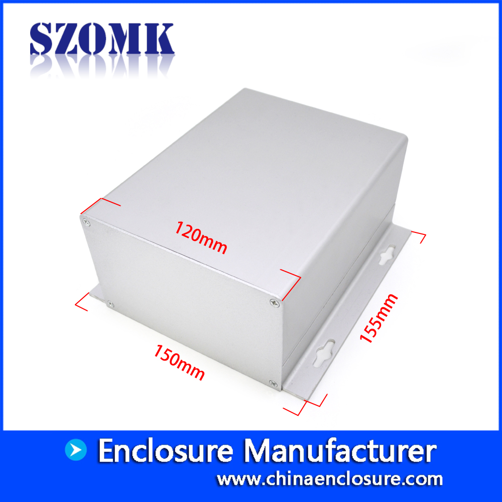 China electrical instrument aluminum profile enclosure metal junction box size 155*150*72mm