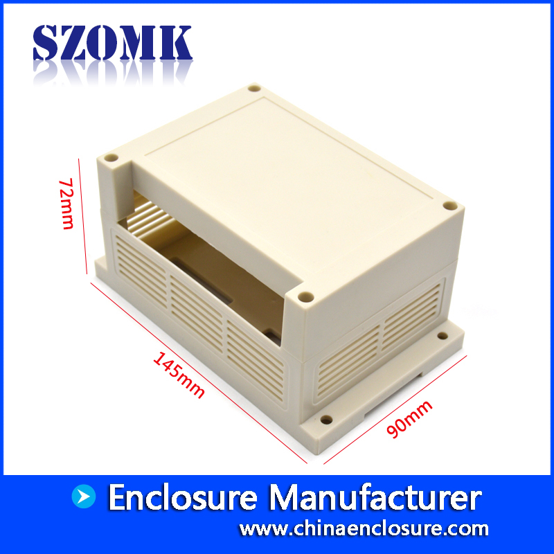 Szomk fábrica abs gabinete de trilho DIN de plástico para dispositivo eletrônico AK-P-24 145 * 90 * 72 mm
