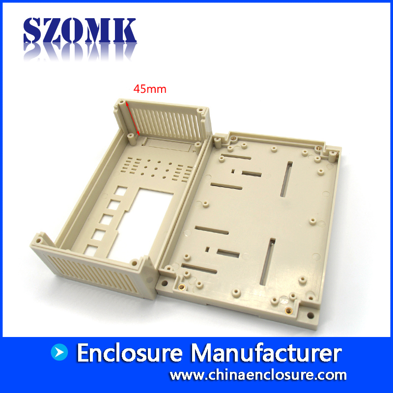 China factory plastic din rail housing manufacture from SZOMK  AK-P-12a 155*110*60mm