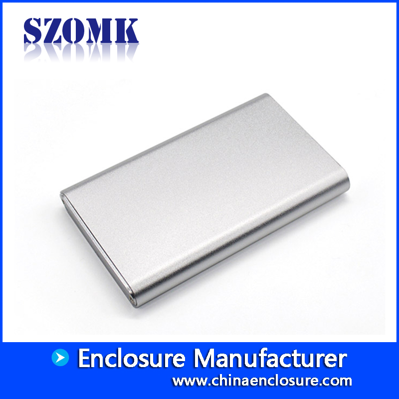 Szomk fuente de alimentación cepillado carcasa de aluminio caja negra proyecto en color negro para pcb
