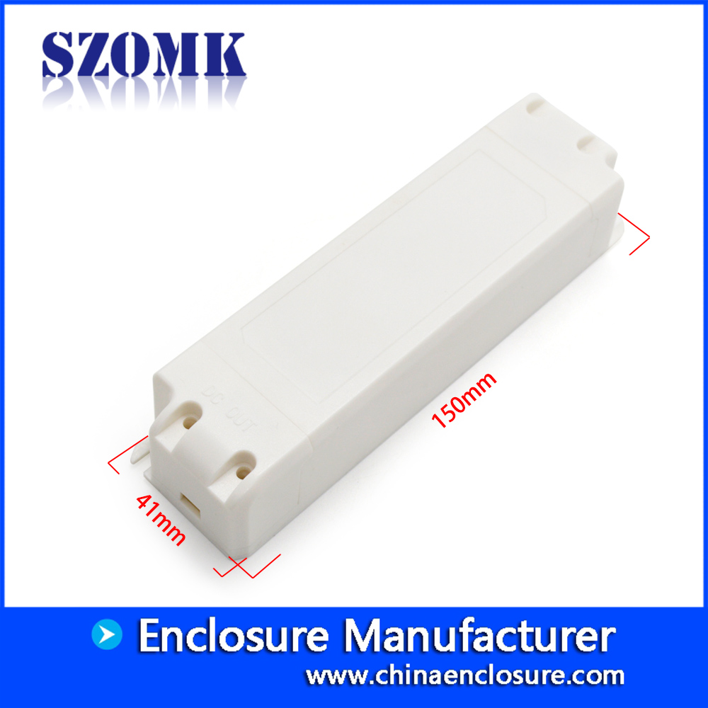 SZOMKの新しい設計ip54 absプラスチックは電子AK-55 150 * 41 * 30mmのためのエンクロージャを導きました