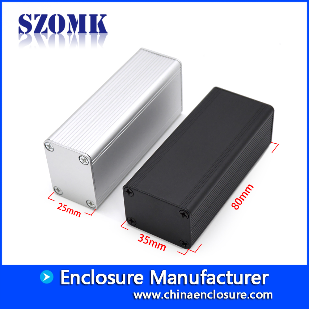 Customized high speed CNC milling -extruded aluminum enclosure for electronics AK-C-C79 80*35*25mm