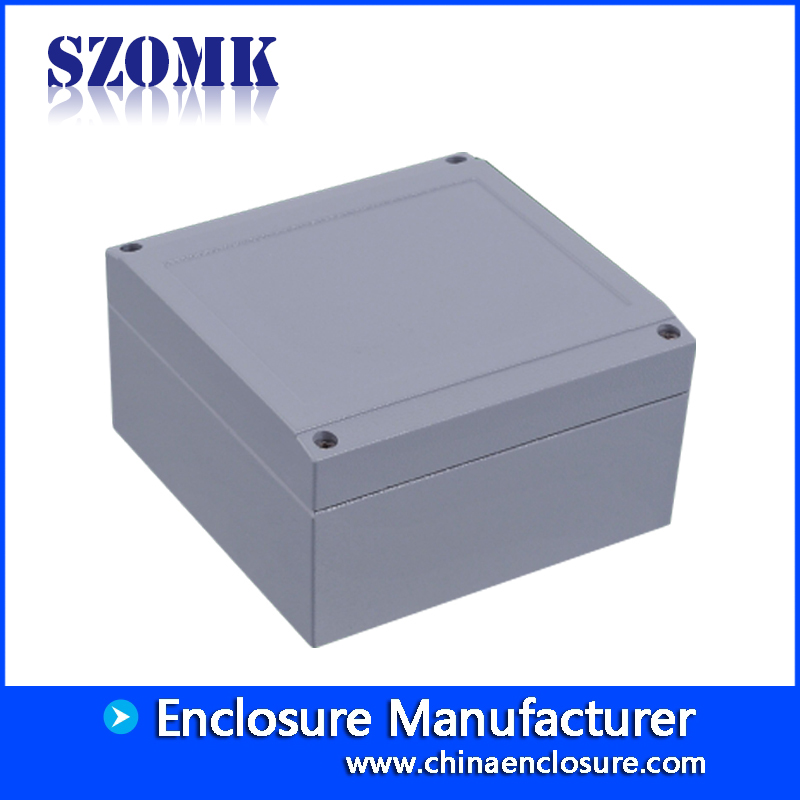 Customized waterproof extruded die cast aluminium enclosure for electronic PCB board AK-AW-27 140*140*75 mm