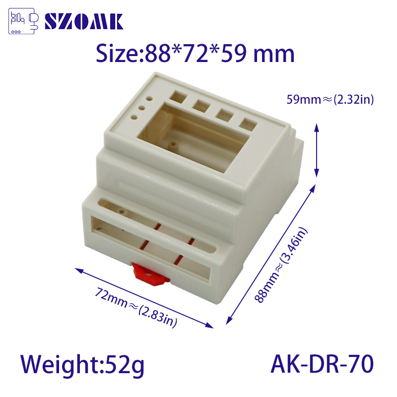 Caja de riel DIN AK-DR-70