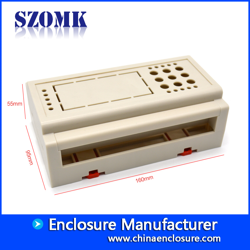 Carcasa del riel DIN Caja de control de plástico ABS Caja PLC para electrónica AK-DR-36 160 * 95 * 55 mm