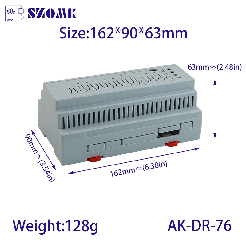 Caja de riel DIN AK-DR-76