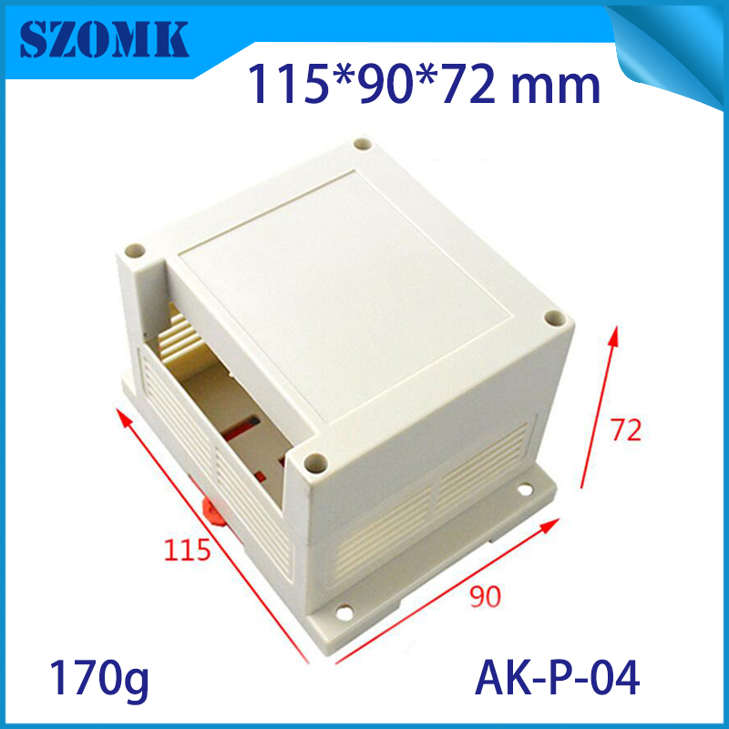SZOMK / AK-P-04에 의한 ABS 플라스틱 115x90x72mm의 동적 DIN 레일 컨테이너