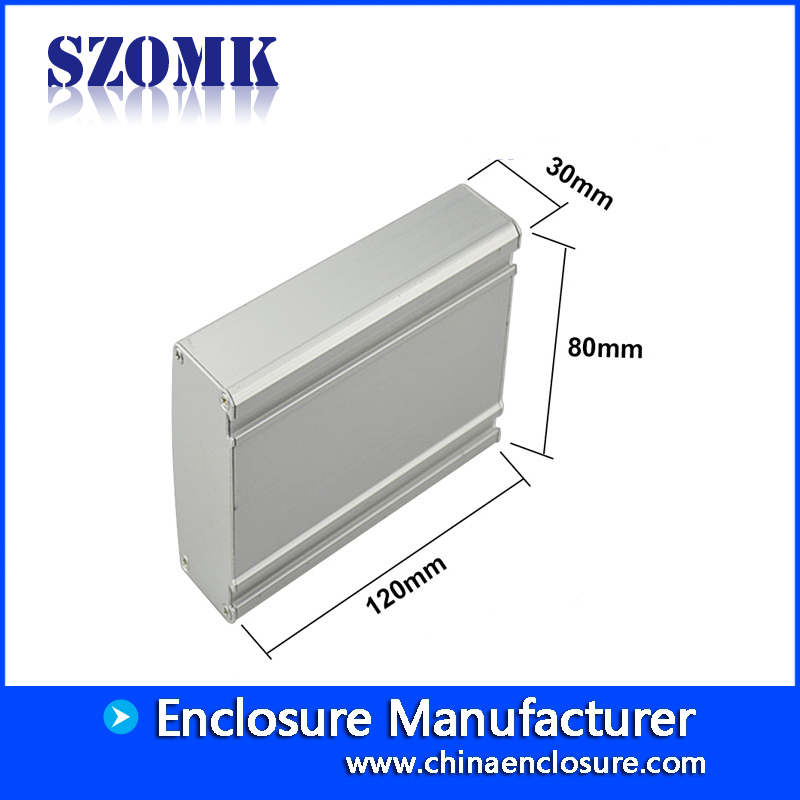 Extruded aluminum distribution box SZOMK electronic casing for pcb AK-C-B44 30*80*120mm