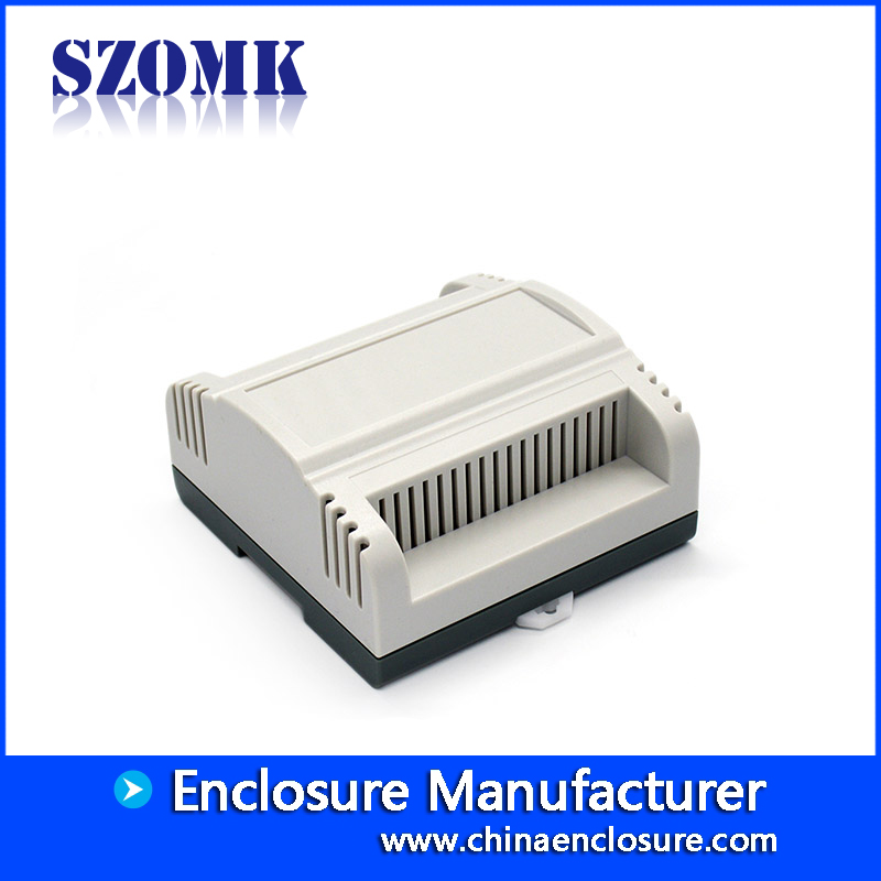 Fábrica abs gabinete plástico trilho DIN caixa PLC para eletrônica de SZOMK AK80010 111 * 107 * 55mm
