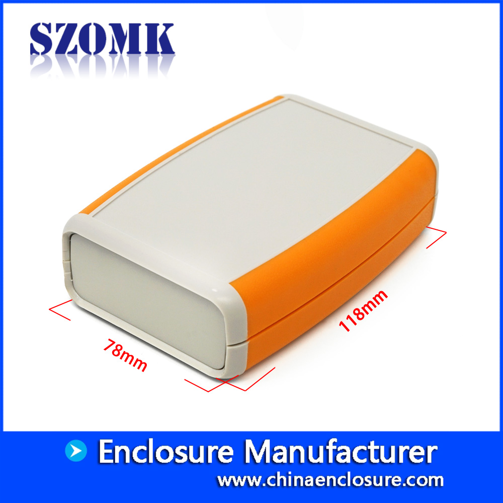 Guangdong hot sale 118X78X33mm abs plastic with silicon hand held junction enclosure manufacture/AK-H-07C