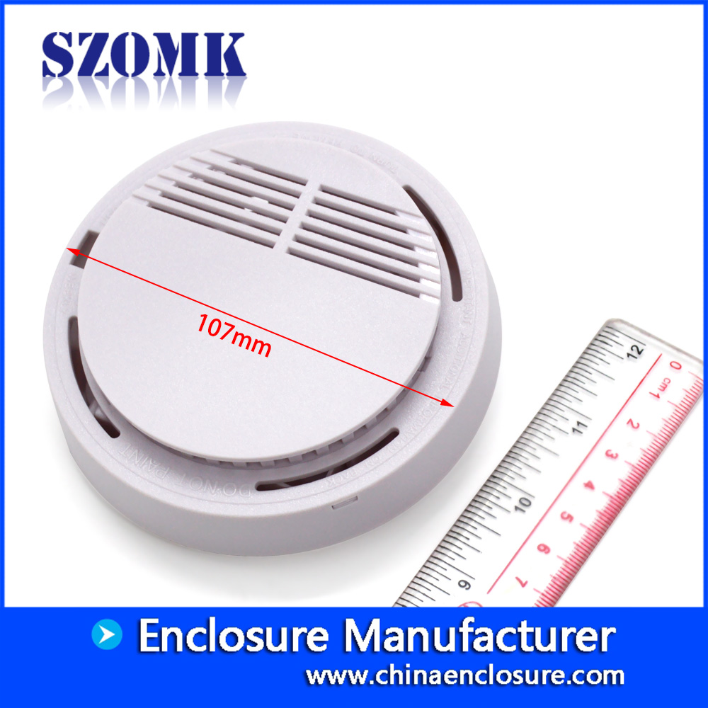 SZOMK vente chaude IP54 fabrication de boîtier en plastique pour détecteur de fumée AK-N-54 107X34mm