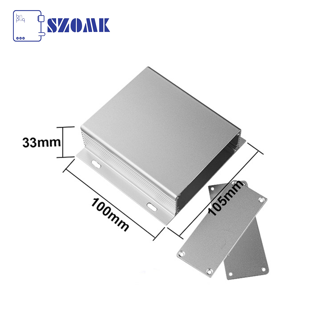 Caja de conexiones de aluminio montada en la pared IP54 de alta calidad para PCB AK-C-A20 33 * 105 * 100 mm