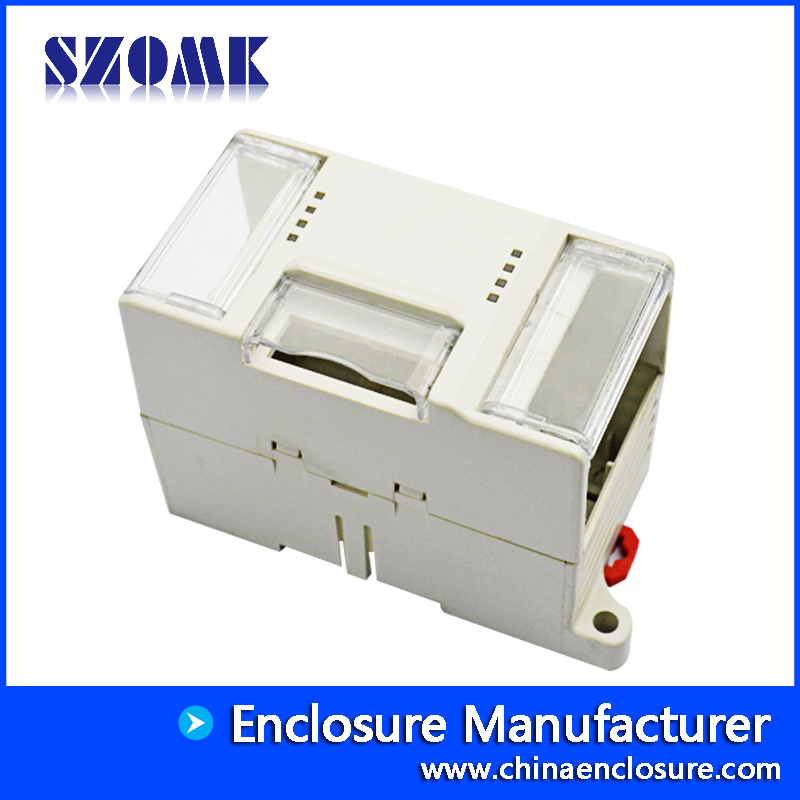 Caja plástica de alta calidad del carril del din con los bloques de terminales del plc AK-DR-18 110x65x50m m
