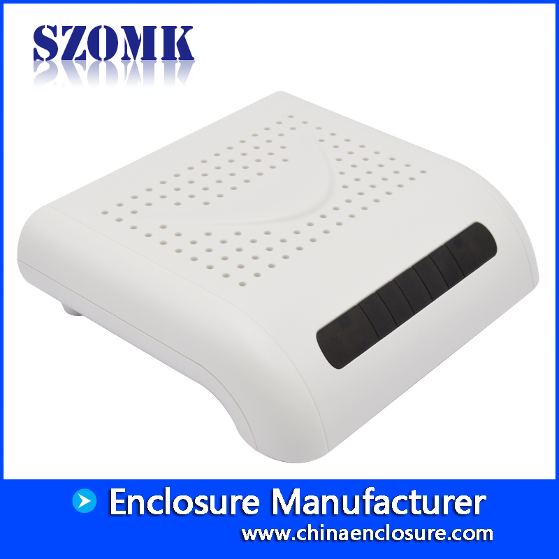 Hoogwaardige Szomk-netwerkplasitische behuizing voor wifi-apparaat AK-NW-08 122 * 140 * 30 mm