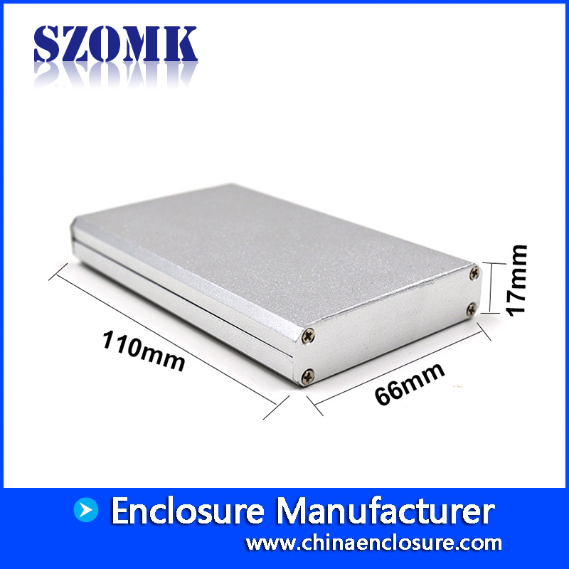 High quanlity szomk custom extruded aluminum project box enclosure case 17*66*free mm