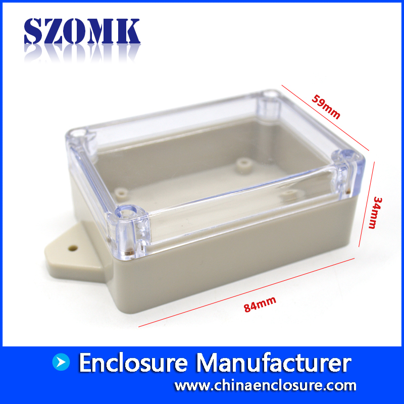 IP65 Plastic ABS Waterproof Enclosure Electronic Device Box with Transparent Cover /84*59*34mm/AK-B-FT21