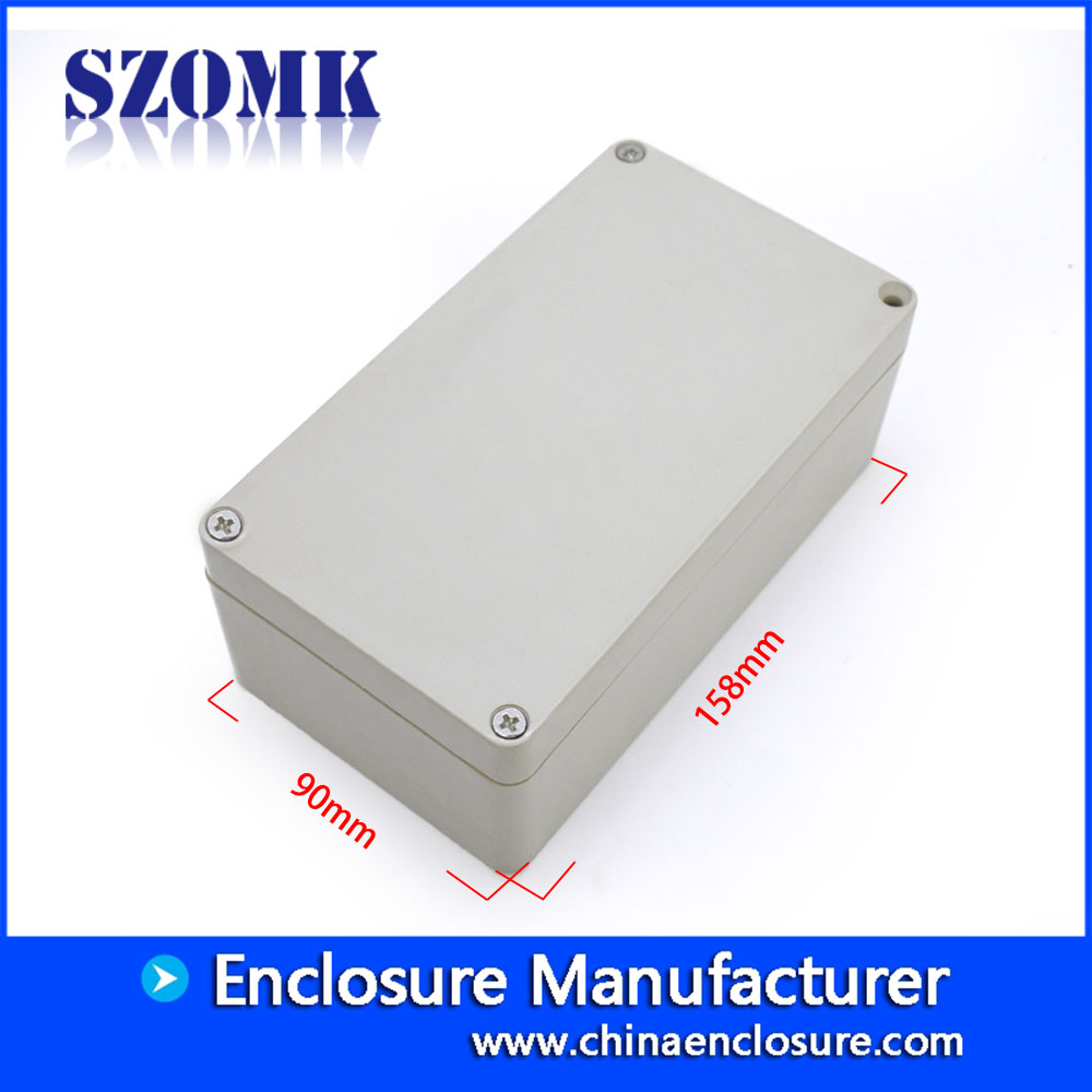 SZOMK Caja eléctrica a prueba de agua carcasa de caja de conexiones de protección de pcb caja de color gris industrial AK-B-2 158 * 90 * 60 mm
