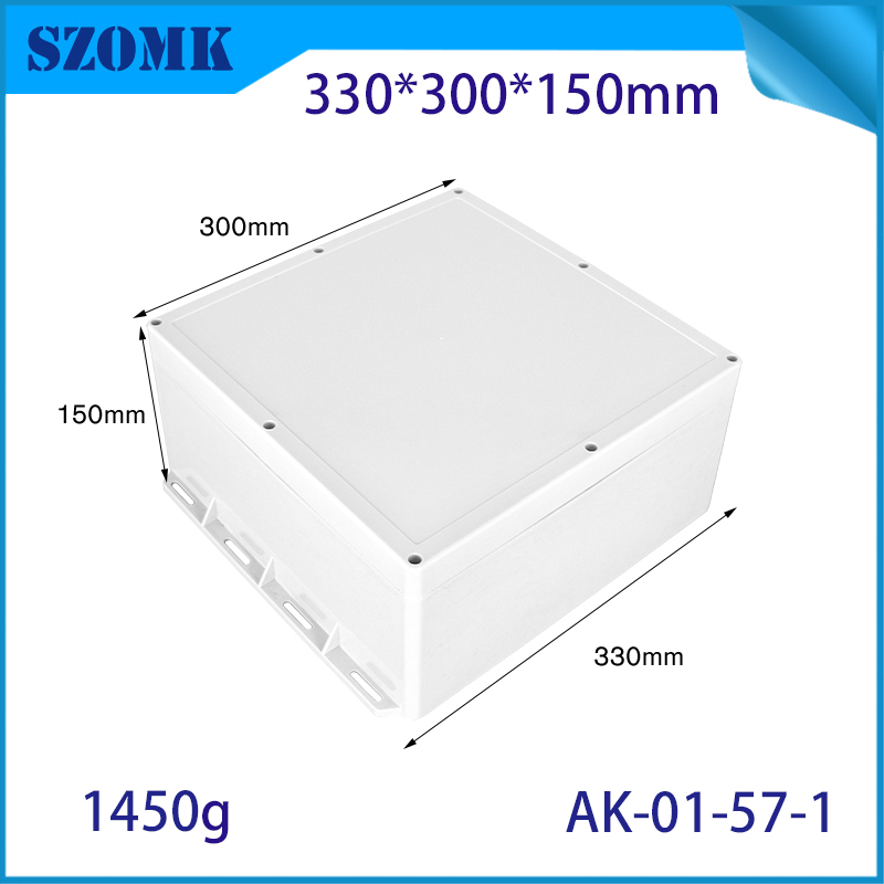IP66 330*300*150 mm impermeable a la pared de plástico al aire libre Caja de montaje de pared AK-01-57-1