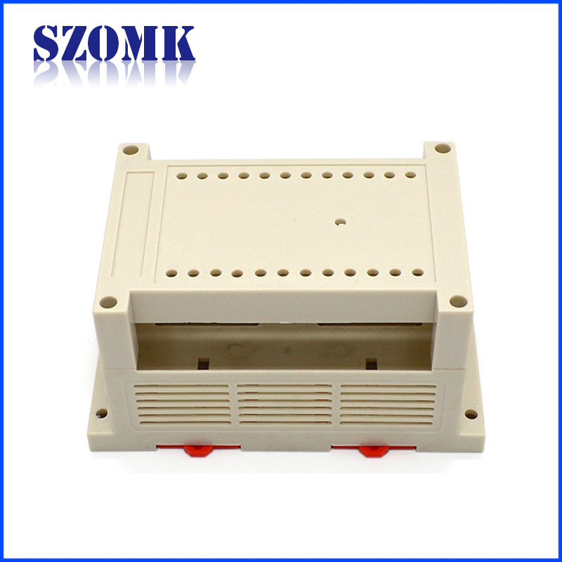 Utilisation industrielle Boîte de jonction électronique en plastique ABS avec rail din pour PCB AK-P-09 145x90x72mm
