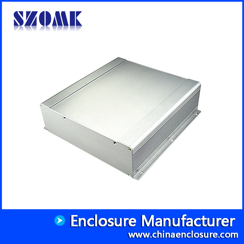 Manufacture heatsink extruded aluminum enclosure battery box for power supply AK-C-A15 250*250*74mm