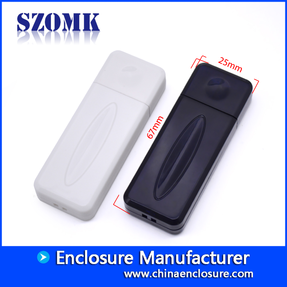Novo produto semitransparente abs plástico USB 67X25X10mm junção gabinete fornecimento / AK-N-61