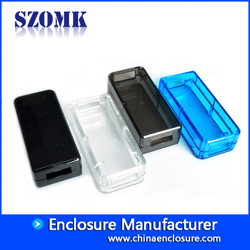 Nieuw type materiaal transprant plastic behuizing voor USB-apparaat AK-N-12 53 * 24 * 14 mm