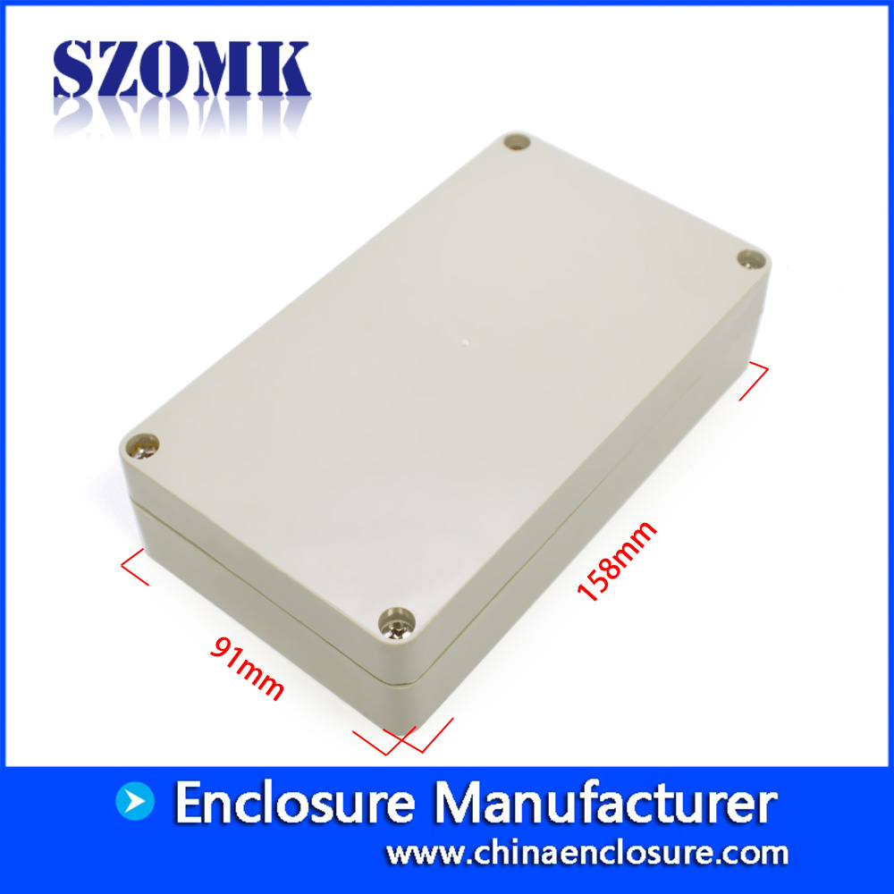OEM IP65 caja impermeable caja electrónica de plástico ABS caja szomk para PCB AK-B-8 158 * 91 * 40 mm