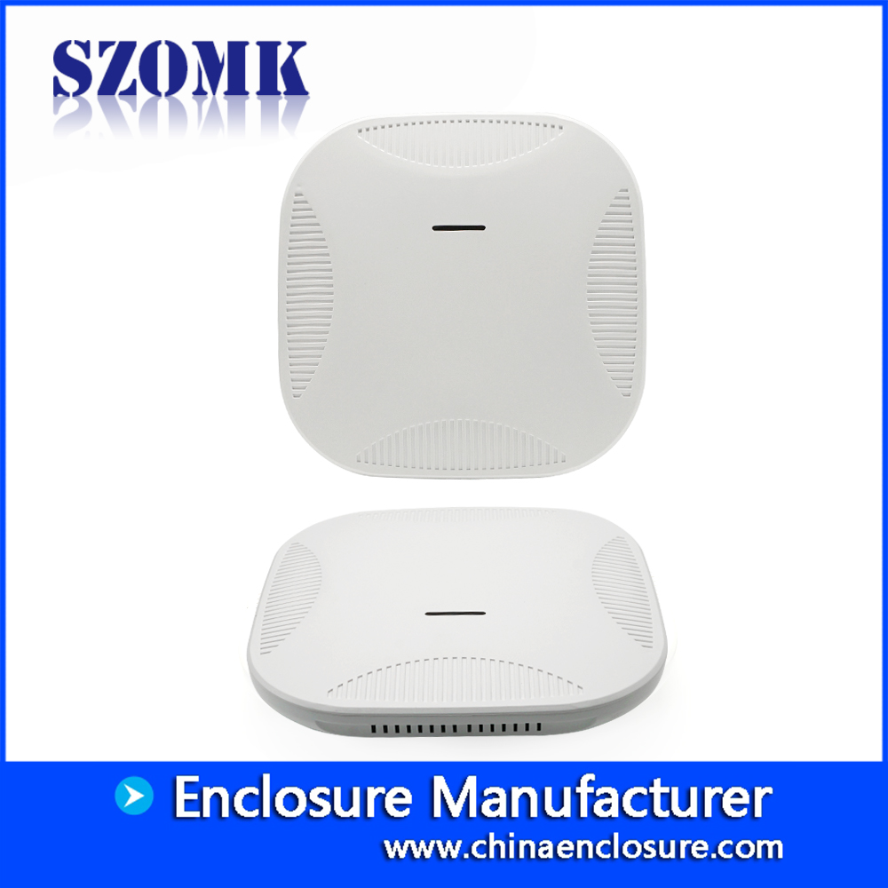 OEM White WIFI Round Electronic Plastic Enclosures for Wireless Router AK-NW-52 190*190*50mm