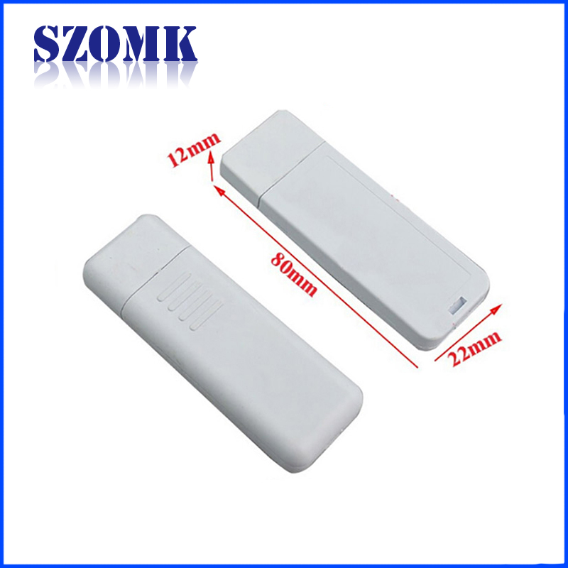Plastik-ABS-Einschließung USB-Verbindungsstück-Gehäuse-Kabinett-Kasten / 80 * 26 * 12mm / AK-U-01