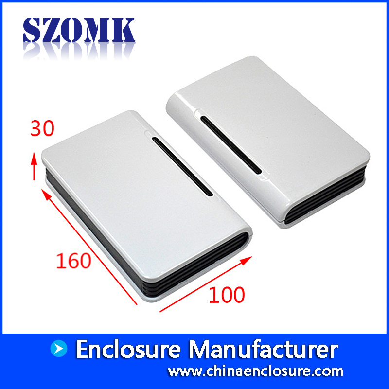 fabricante de moldes de carcasa de plástico para productos electrónicos cajas wifi sozmk AK-NW-03 160x100x30mm