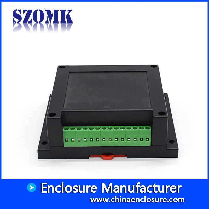 Caja de conexiones de placa de circuito impreso de caja de carril DIN de plástico con bloques de terminales AK-P-03 115 * 90 * 40 mm