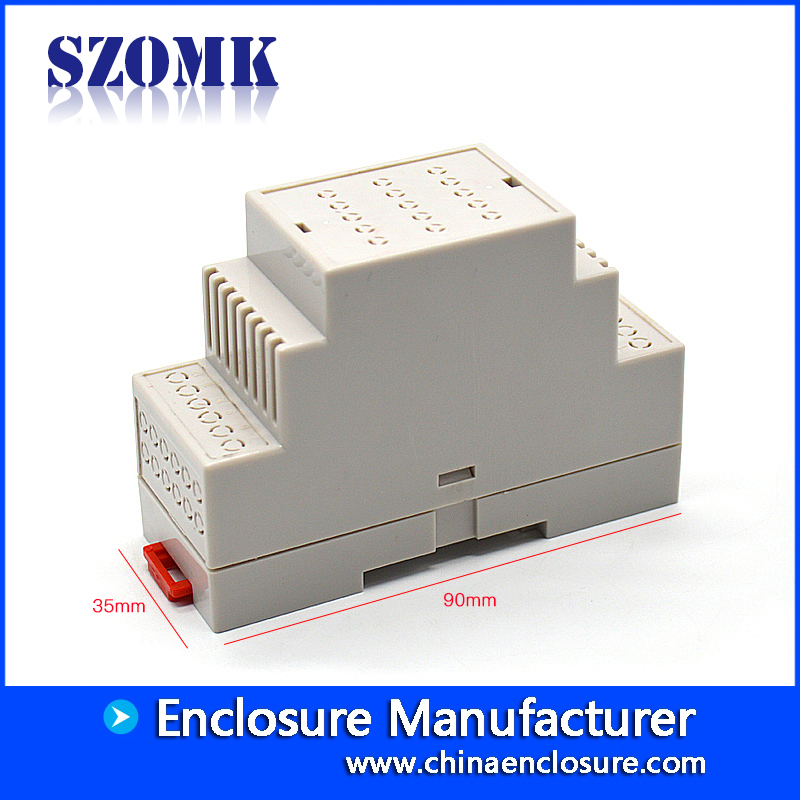 SZOMK ABS plastic enclosure pcb board holder box for hotel guestroom control AK-DR-38 90*62*35mm