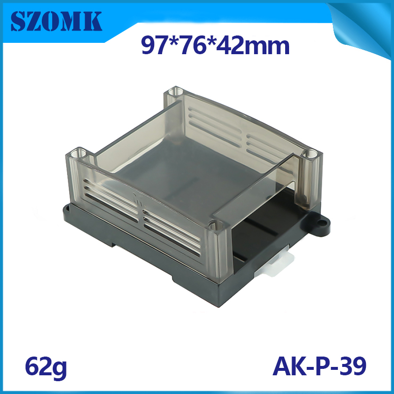 Szomk DIN Rial Habitação Caso para Eletrônica Comum Uso ABS Caixa de Controle Plástico AK-P-39