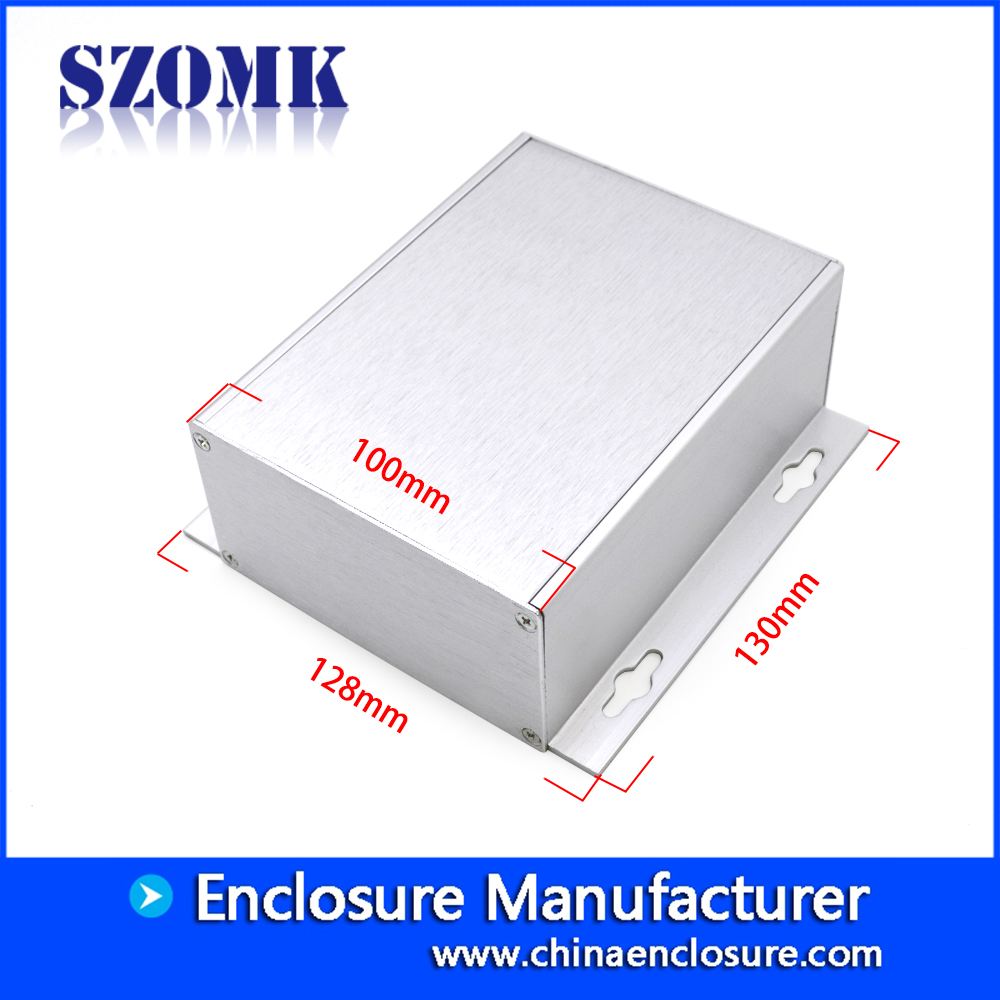 SZOMK Caja de extrusión de perfil de aluminio industrial extruido para maquinaria AK-C-A44 130 * 128 * 52 mm