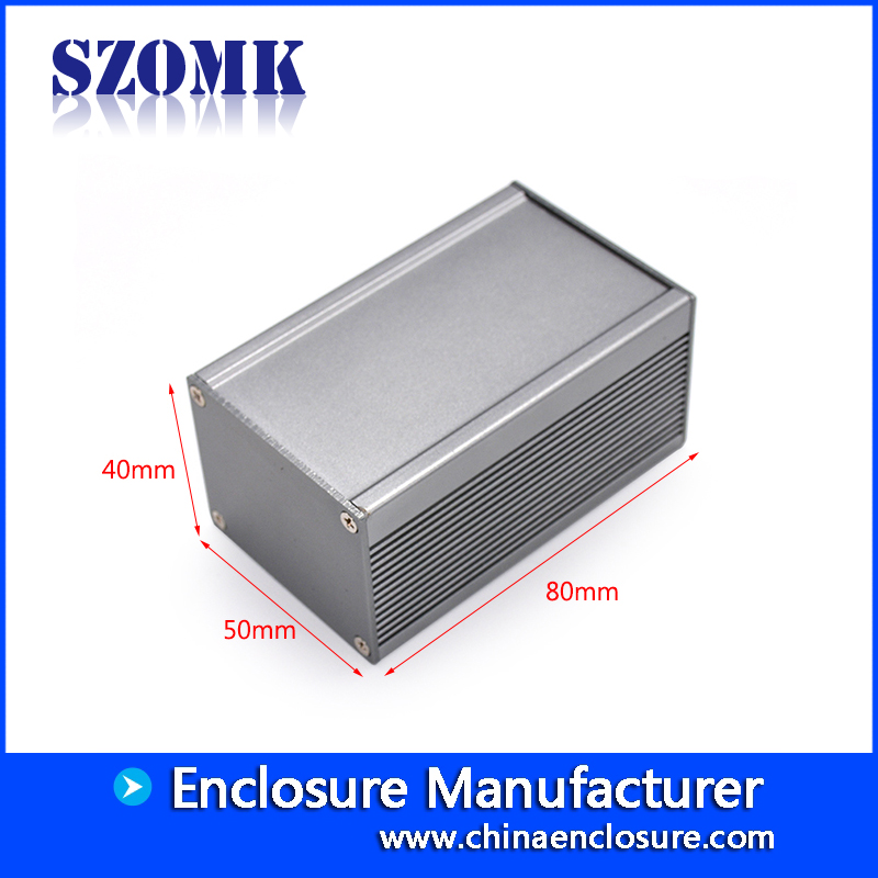 Gabinete de alumínio para fonte de alimentação eletrônica SZOMK Extrusion AK-C-B55 40 * 50 * 80mm