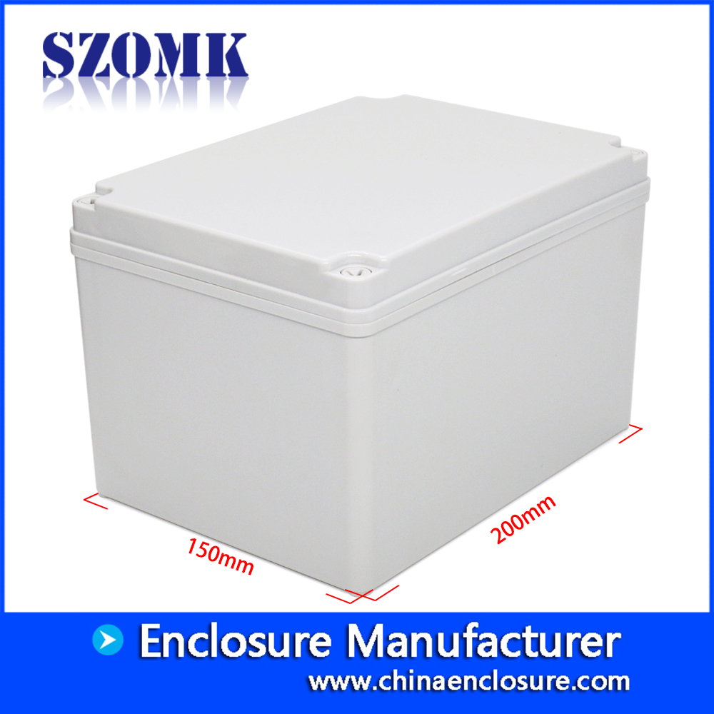 SZOMK IP66 الصانع مخصص حقن البلاستيك مربع ل pcb مجلس الرطوبة الاستشعار ضميمة تقاطع abs حالة التبديل 200 * 150 * 130 مم / AK-AG-28