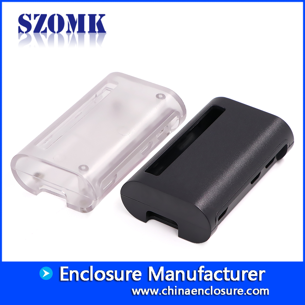 SZOMK النقش بالليزر مربع مخصص الفولاذ المقاوم للصدأ OEM ورقة الضميمة البلاستيك AK-N-68 70 X 42 X 20 مم