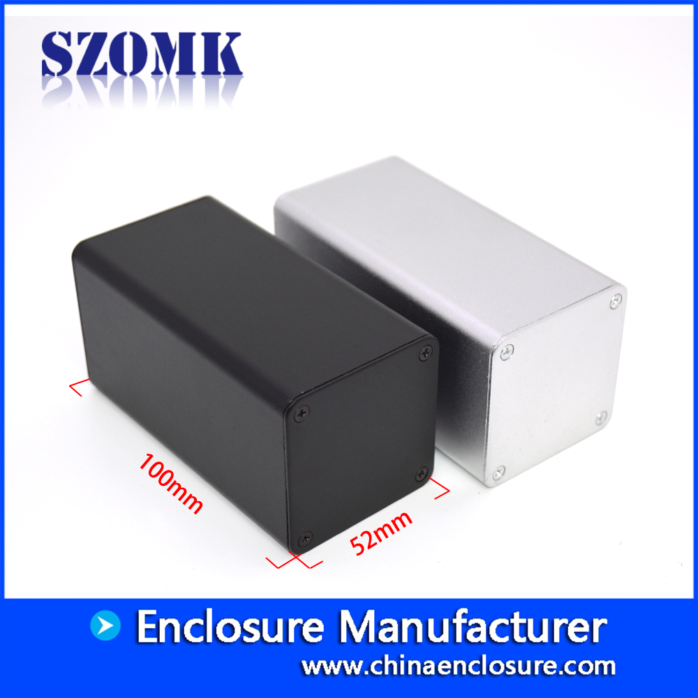 SZOMK OEM المواد المخصصة التصنيع باستخدام الحاسب الآلي الانحناء الألومنيوم حالة الصانع AK-C-B86 100 * 52 * 52mm