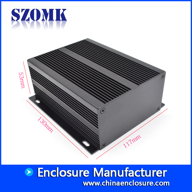 Caixa de controle do amplificador eletrônico de gabinete SZOMK de alumínio para fonte de alimentação AK-C-A37 53 * 117 * 130mm