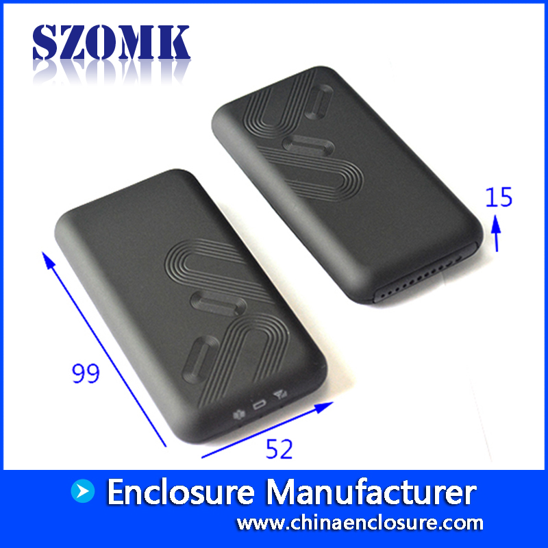 Caja de plástico SZOMK negro pequeña caja de plástico para equipos electrónicos / AK-H-61