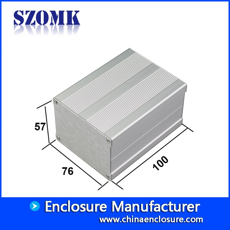 SZOMK caja de transmisor de aluminio extruido anodizado colorido 57x76x100 AK-C-C43