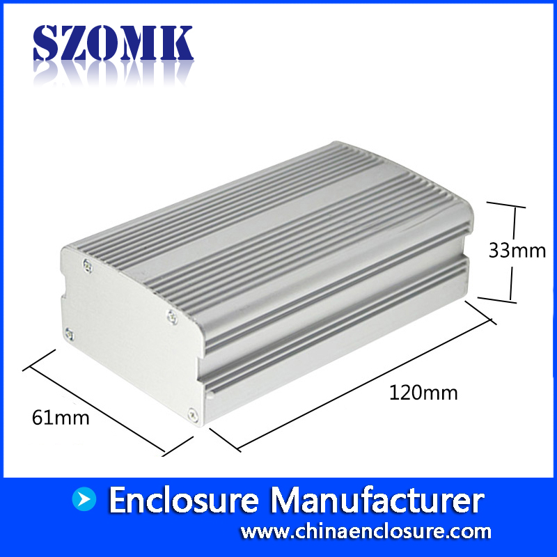 Caja electrónica de aluminio extruido SZOMK carcasa de seguimiento GPS para fuente de alimentación AK-C-B46 31 * 61 * 100 mm