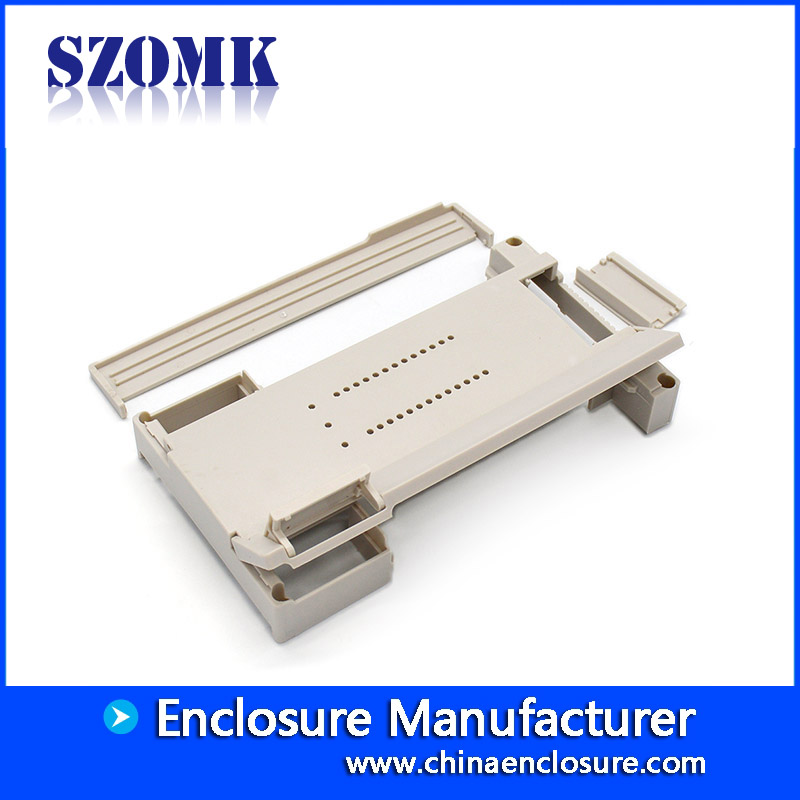Szomk الإلكترونية البلاستيك الدين السكك الحديدية الضميمة pcb الإسكان مربع الحجم ل plc AK-P-20 168 * 115 * 40 ملليمتر