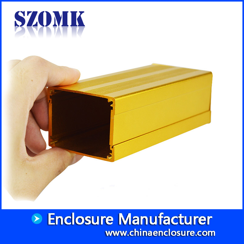 SZOMK de color oro 38 * 52 * 110 mm C8 caja de aluminio fundido a presión de fabricación recinto instrumento electrónico