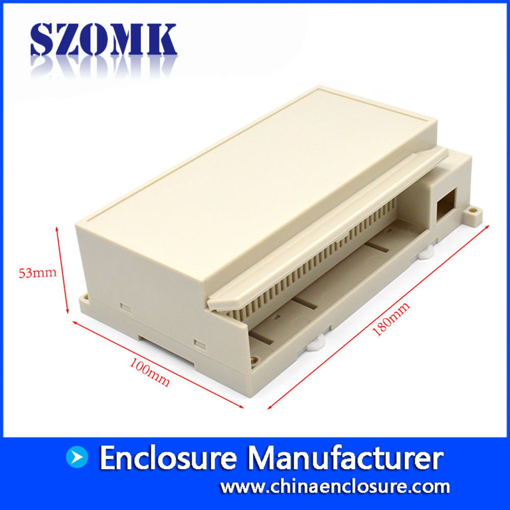 Caja de cerramiento de riel din de alta calidad SZOMK para electrónica AK-P-27 180 * 100 * 53 mm