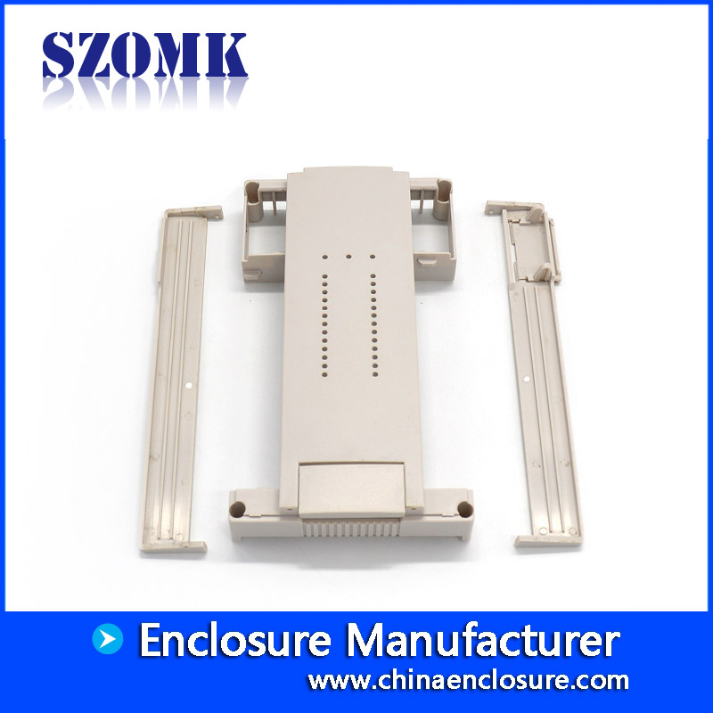 SZOMK البلاستيك الضميمة الدين السكك الحديدية مربع تقاطع الإلكترونية ل PCB مجلس AK-P-21 168 * 115 * 75 مم
