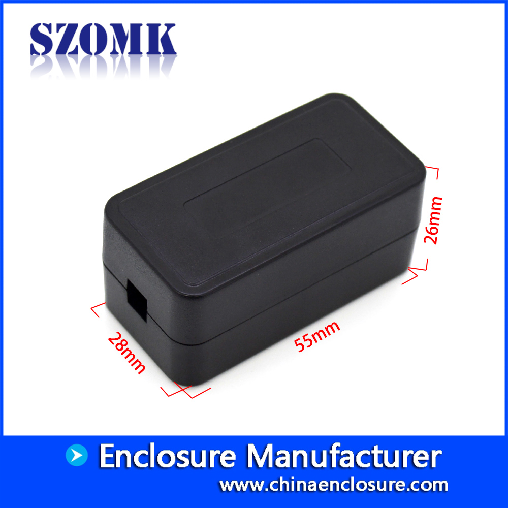 SZOMK小型电子外壳标准ABS塑料接线盒适用于PCB AK-S-119 55X28X26mm