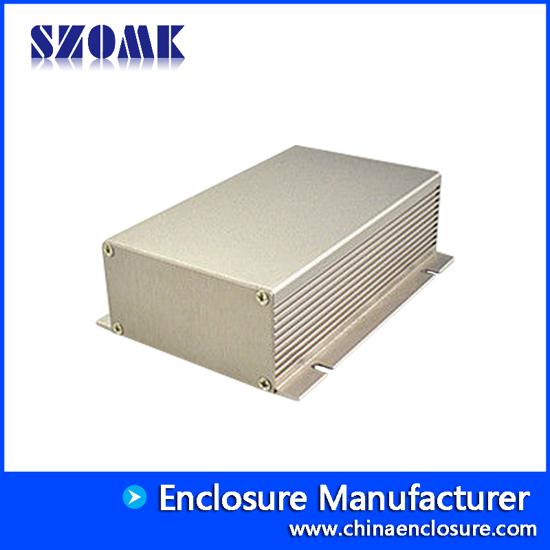 SZOMK壁挂式阳极氧化拉丝铝外壳，用于电源AK-C-A17 130 * 97 * 40mm