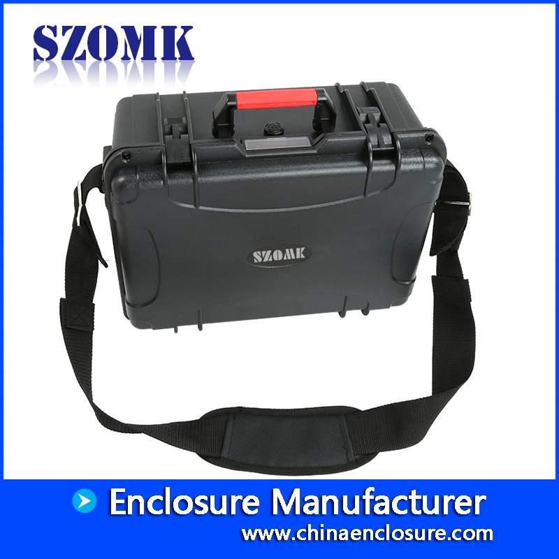 SZOMK防水プラスチックハードツールキャリングケースppとabs耐候性機器ツールケーススポンジ付きAK-18-04 355x272x166mm